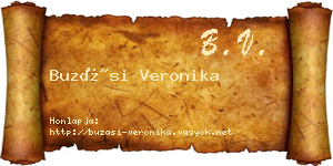 Buzási Veronika névjegykártya